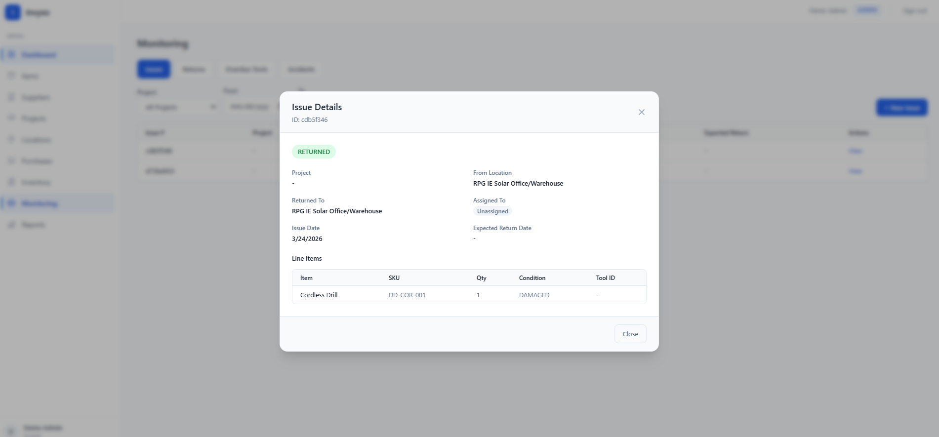Solar Asset Inventory System screenshot 3